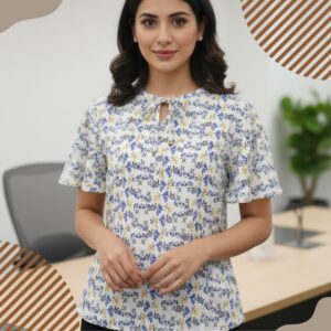 Floral Breeze Keyhole Top