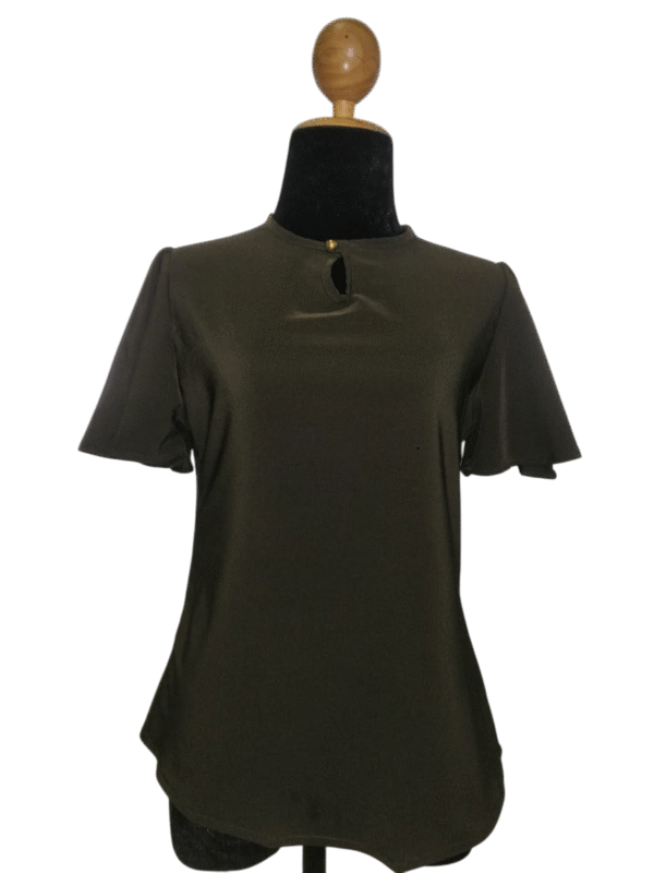 olive grace keyhole blouse