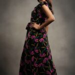 tropical bloom maxi dress