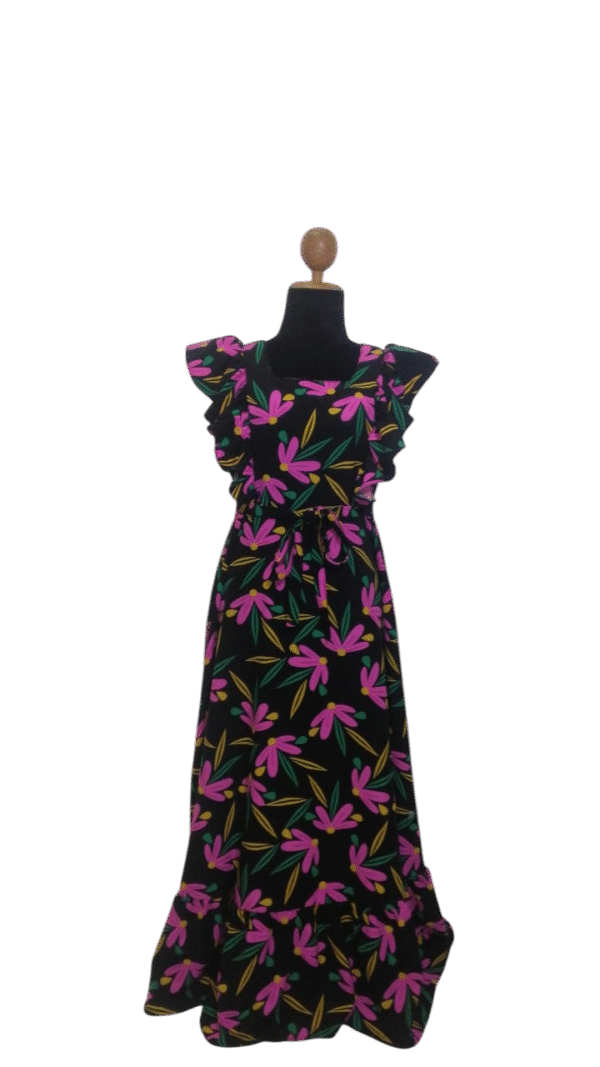 tropical bloom maxi dress