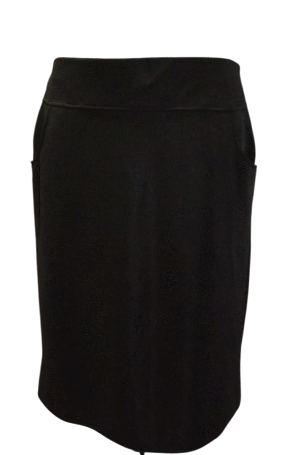 jet black luxe pencil skirt